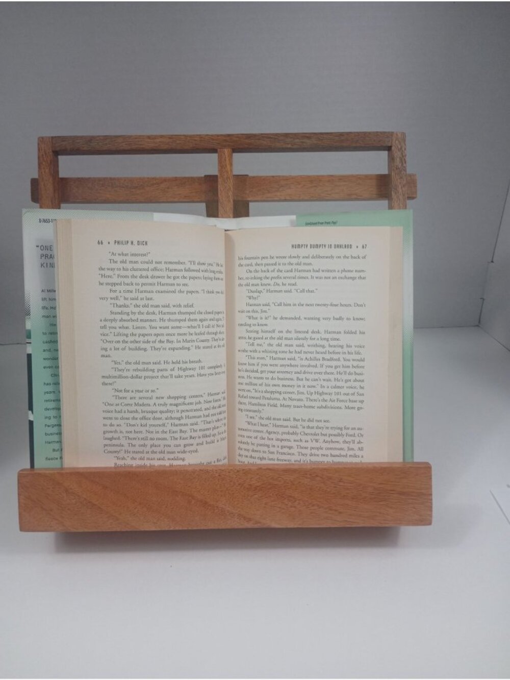 Vintage Hand Made Wooden Book/Ipad Holder Cottage, Boho, Cottage
